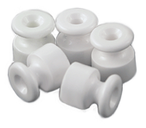 Изолятор керамический для монтажа ретро-проводки Bironi Лизетта 18x20мм белый картинка